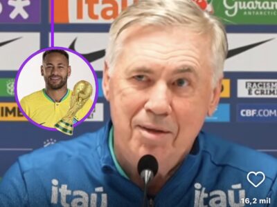 Neymar perde chance com Ancelotti ao recusar grama sintética