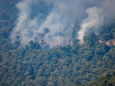 Helicópteros colidem no ar na Grécia durante combate a incêndio